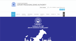 Desktop Screenshot of epza.gov.pk